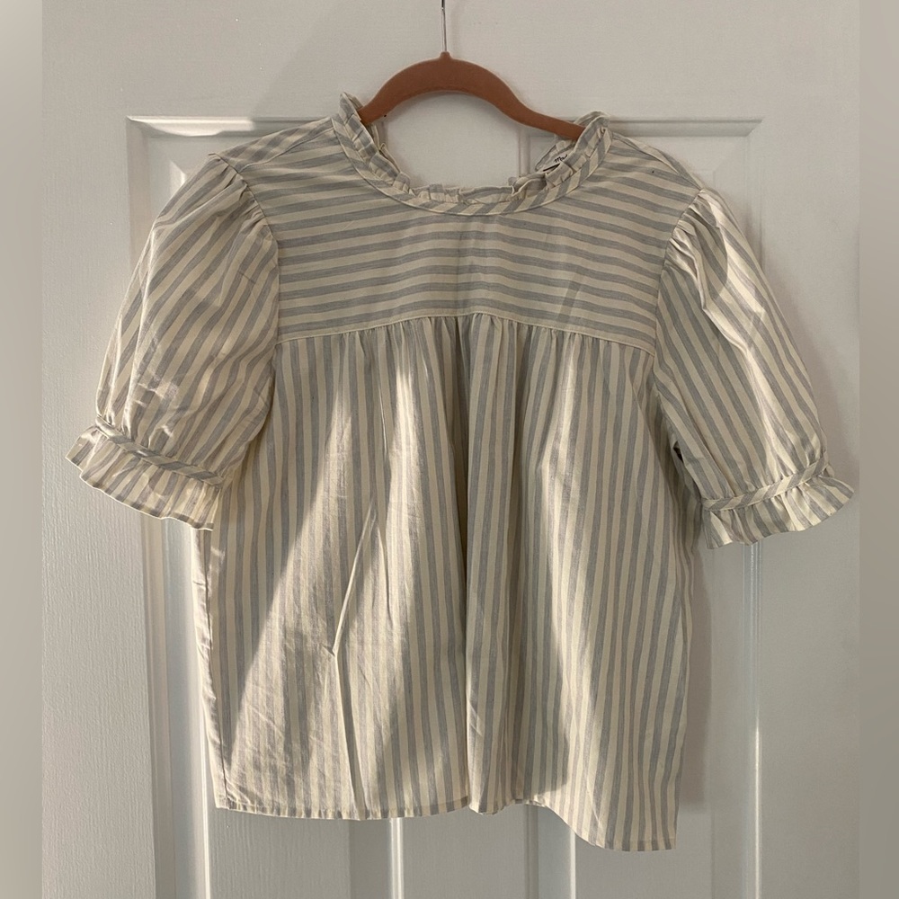 Madewell Striped Cotton Blouse